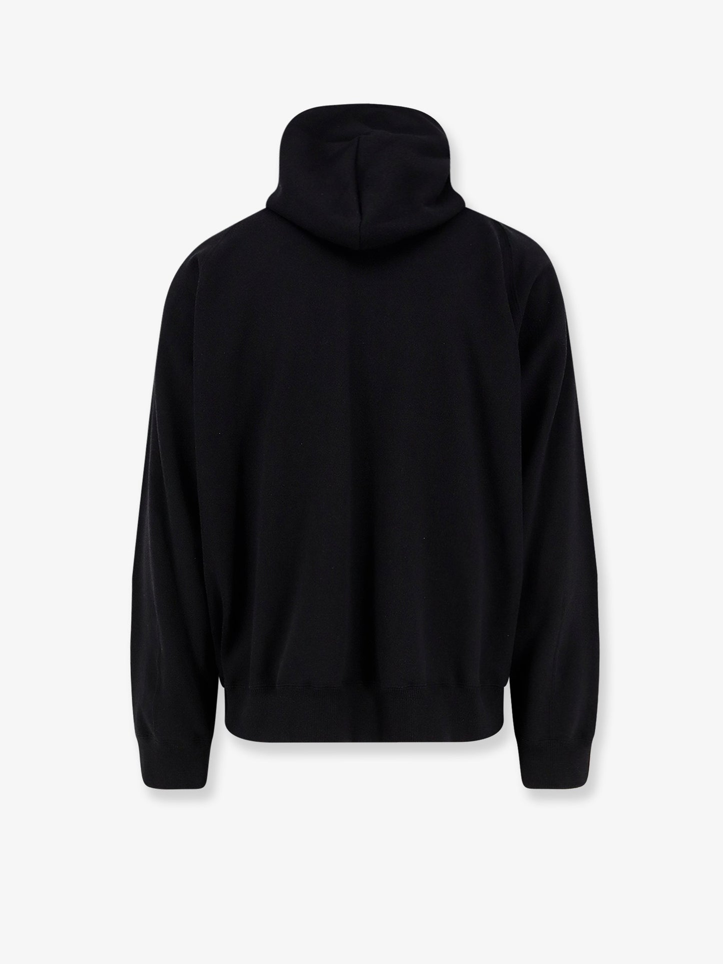 Cotton sweatshirt with double logo patch