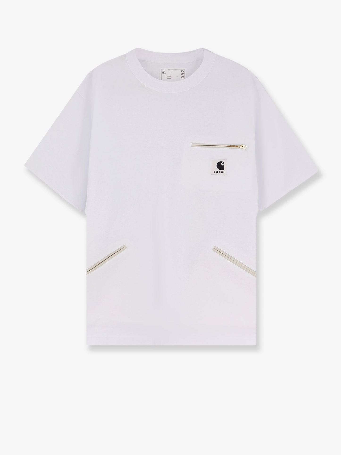 Cotton t-shirt with frontal logo patch