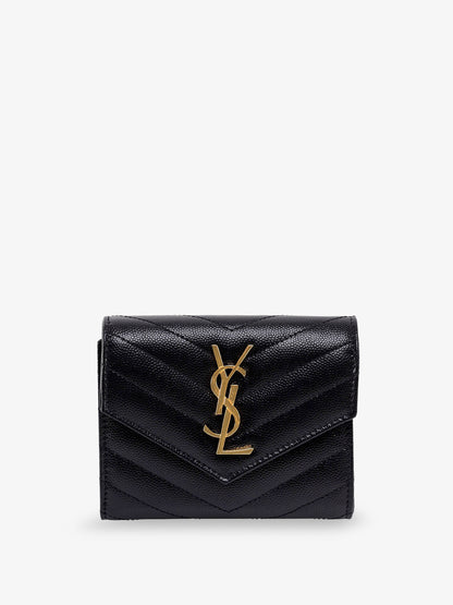 Leather wallet with Cassandre logo on the front thumbnail