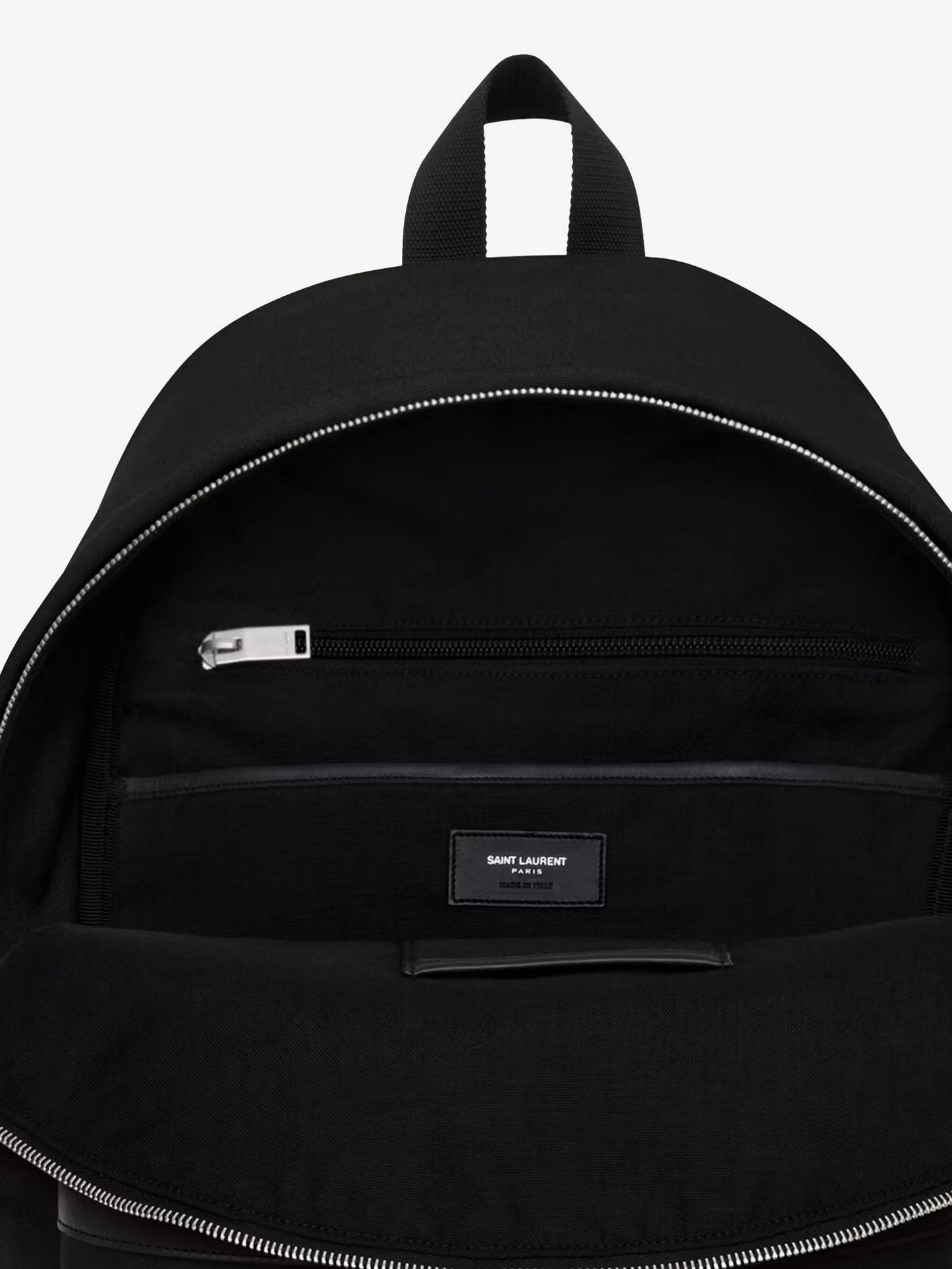 Nylon and leather City backpack