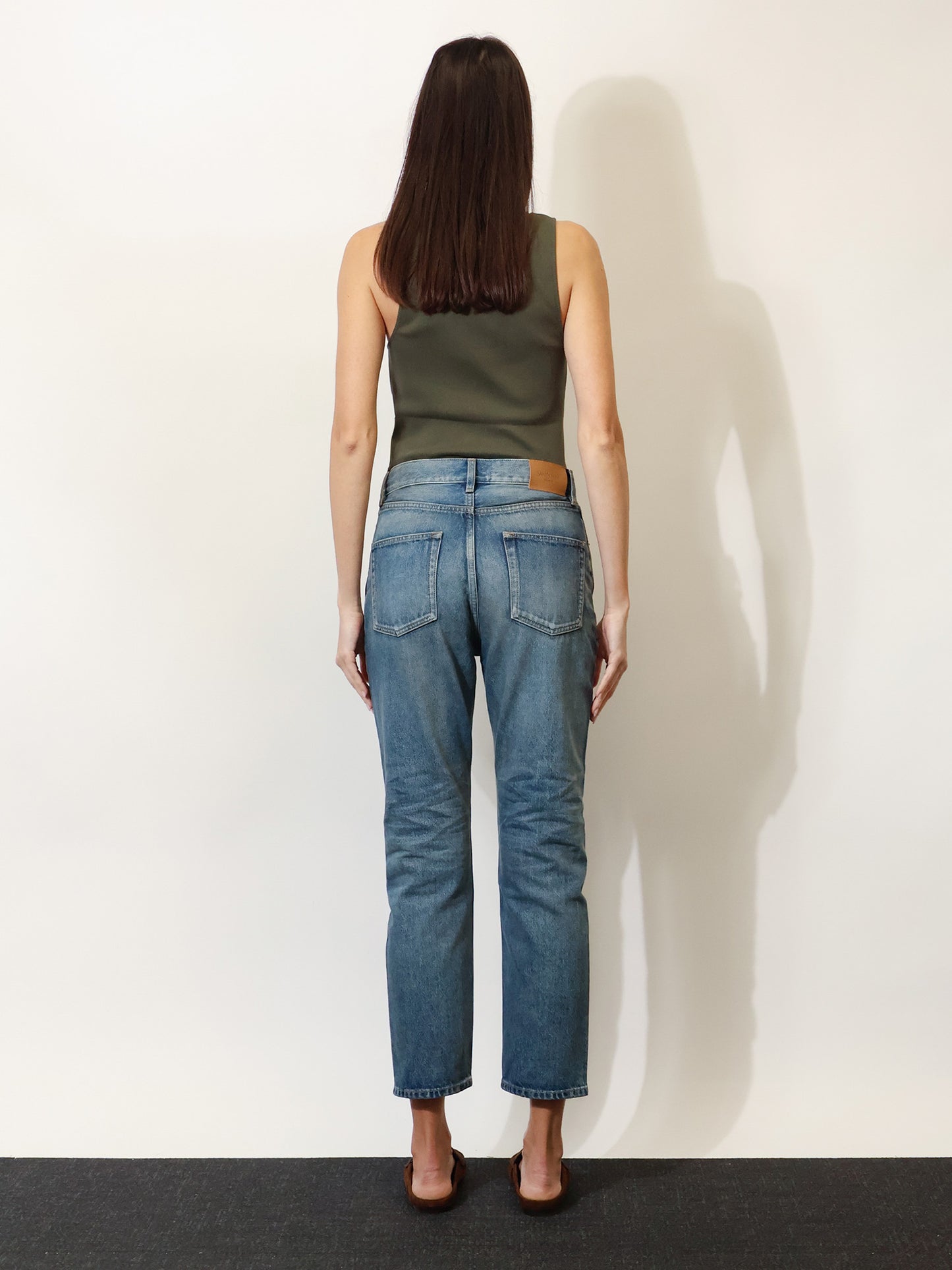 Ankle midi blue denim jeans