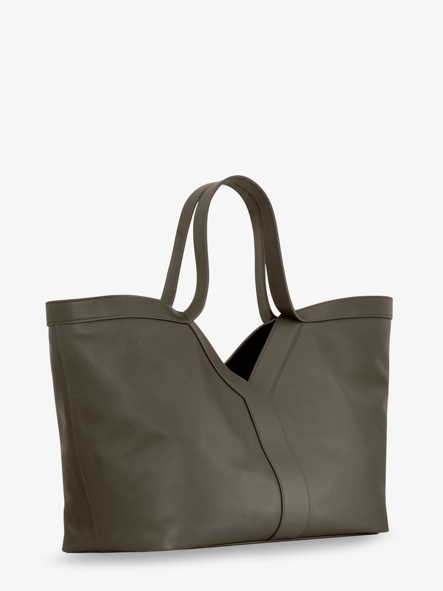 Tote Y hammered leather shoulder bag