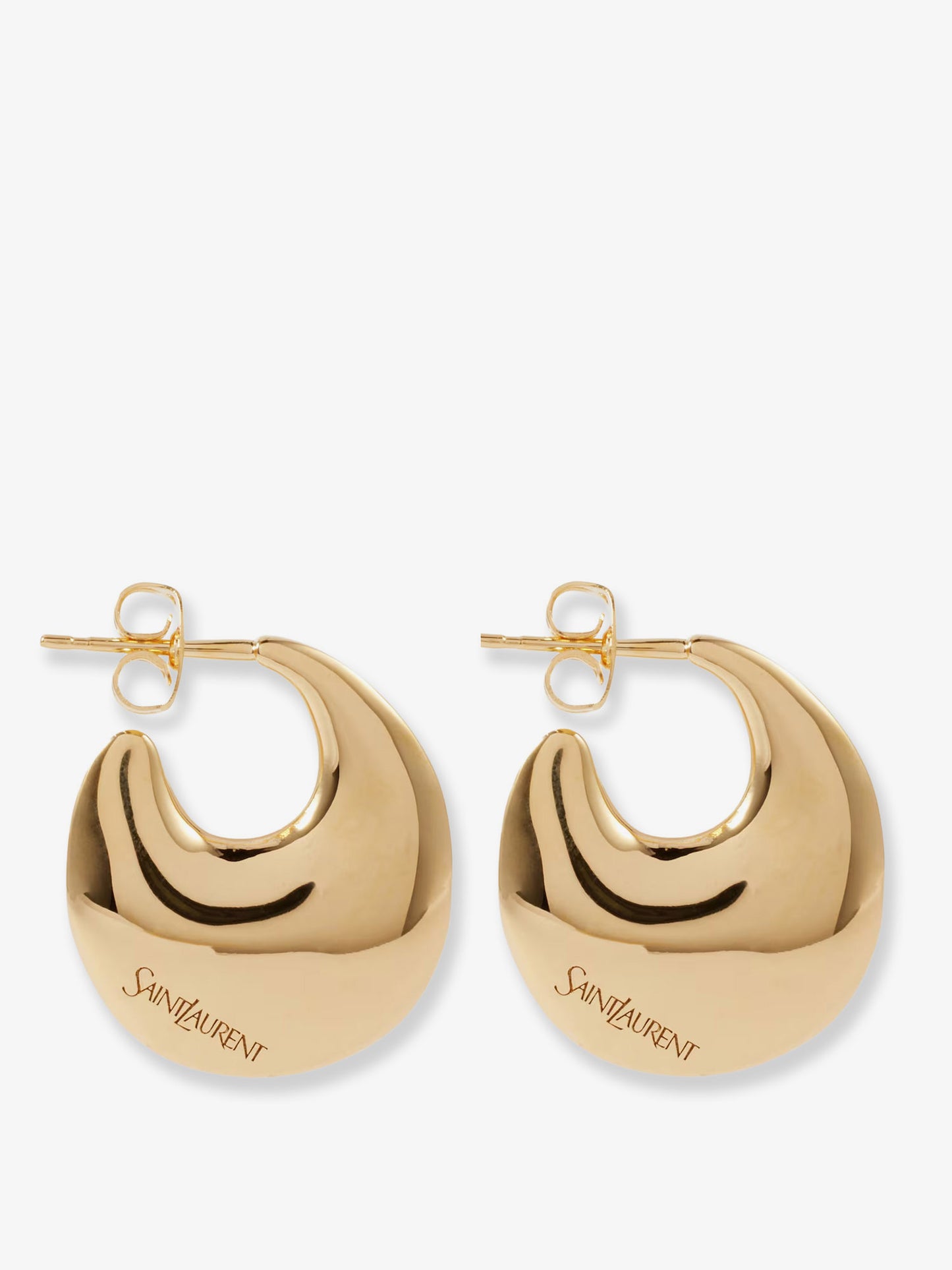 Brass earrings with gold finishes