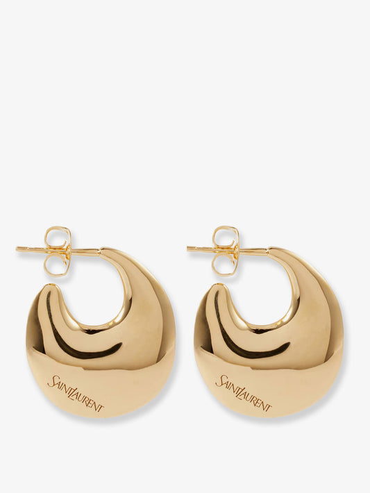 Brass earrings with gold finishes