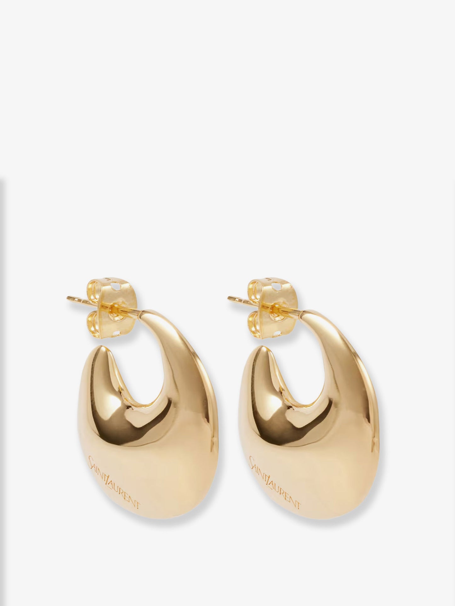 Brass earrings with gold finishes