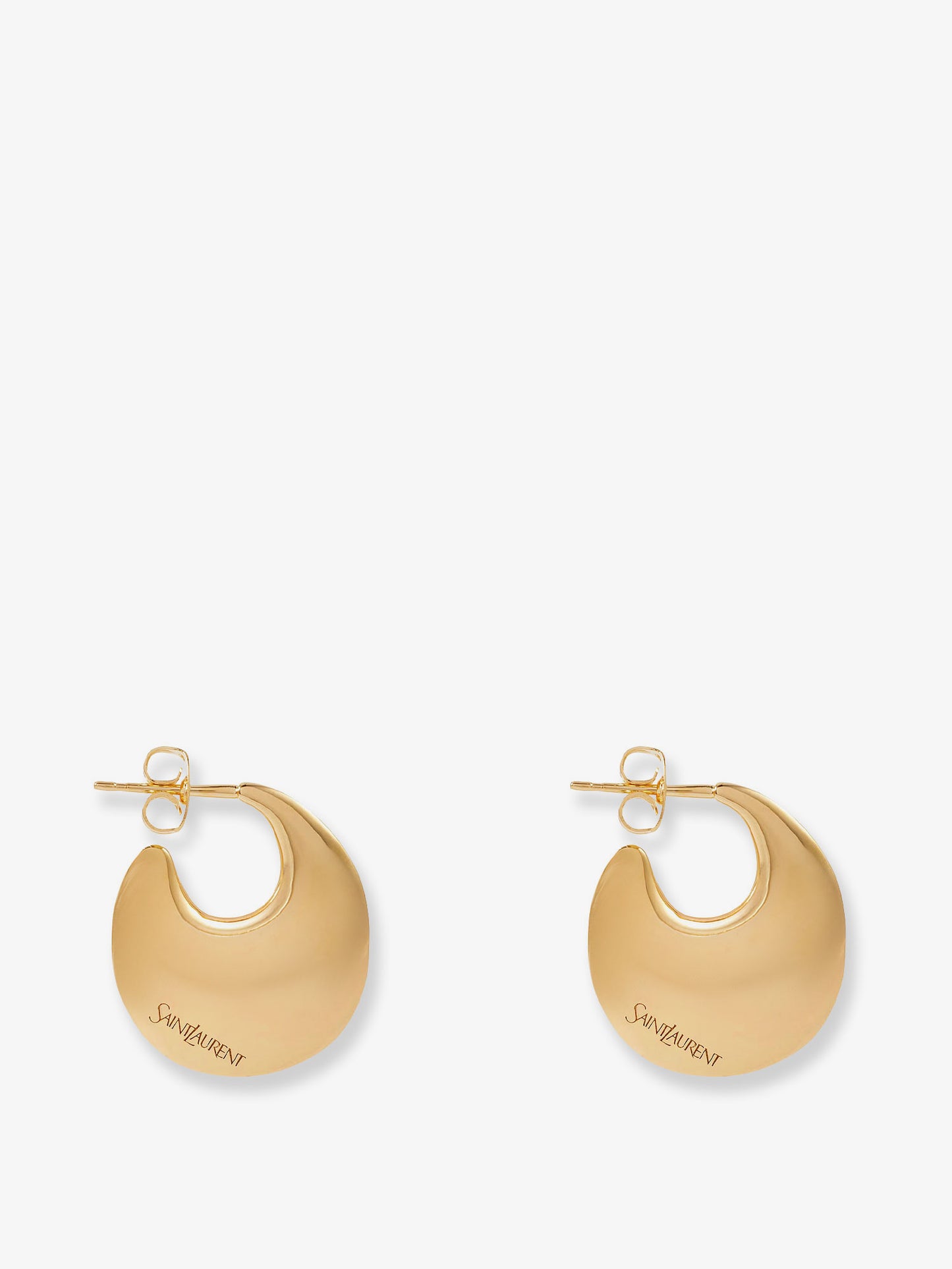 Brass earrings with gold finishes