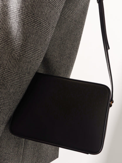 Borsa a tracolla Camera bag in pelle thumbnail
