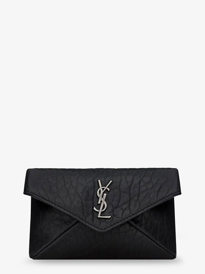 Leather Envelope card holder with Metal Cassandre logo thumbnail