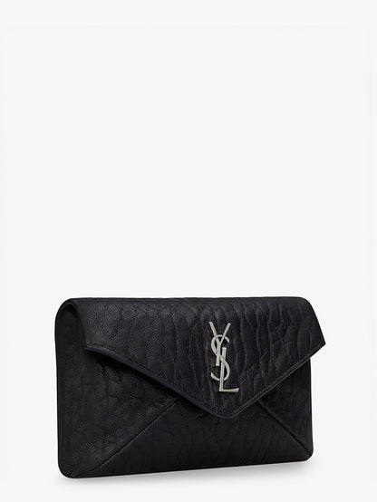 Leather Envelope card holder with Metal Cassandre logo thumbnail