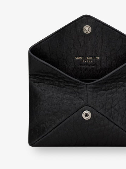 Leather Envelope card holder with Metal Cassandre logo thumbnail