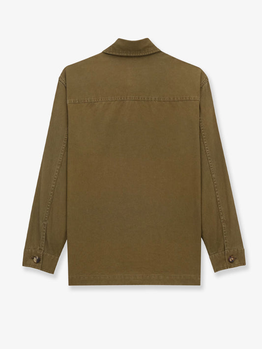 Cotton and linen shirt with embroidery