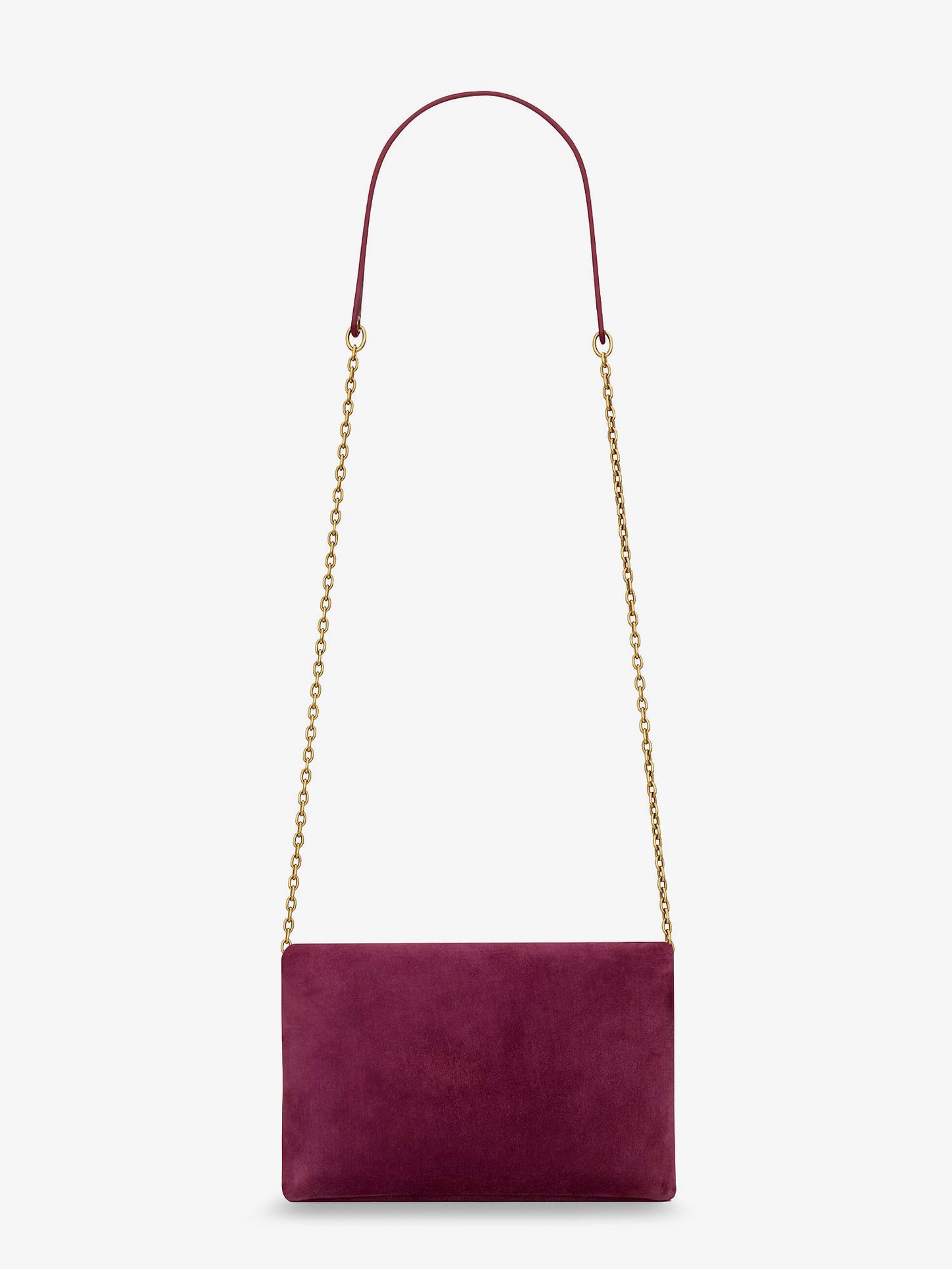 Suede crossbody with metal Cassandre logo
