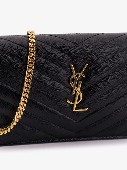 Leather crossbody bag with metal Cassandra logo thumbnail