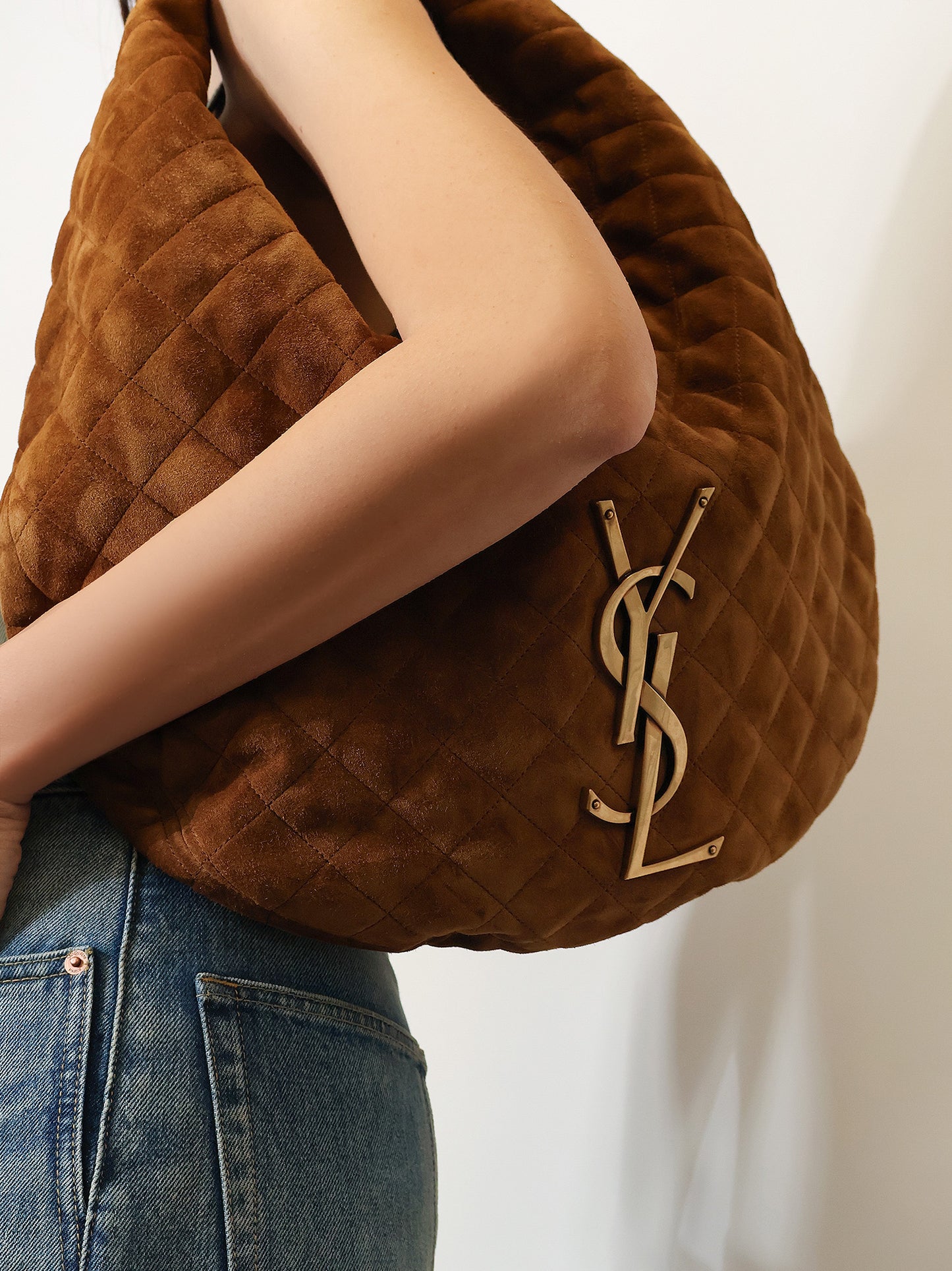 Icare Hobo suede handbag