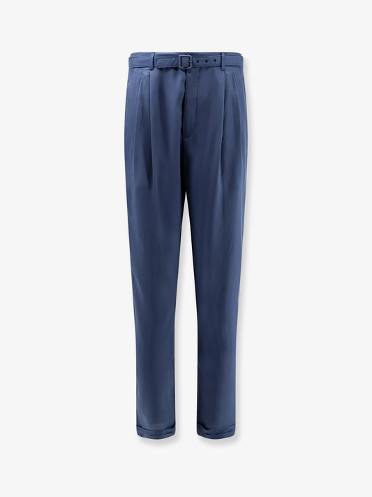 Silk trousers with belt