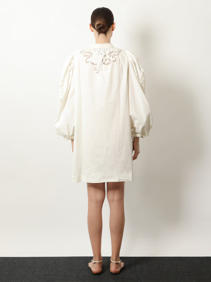 Visaya cotton satin dress thumbnail