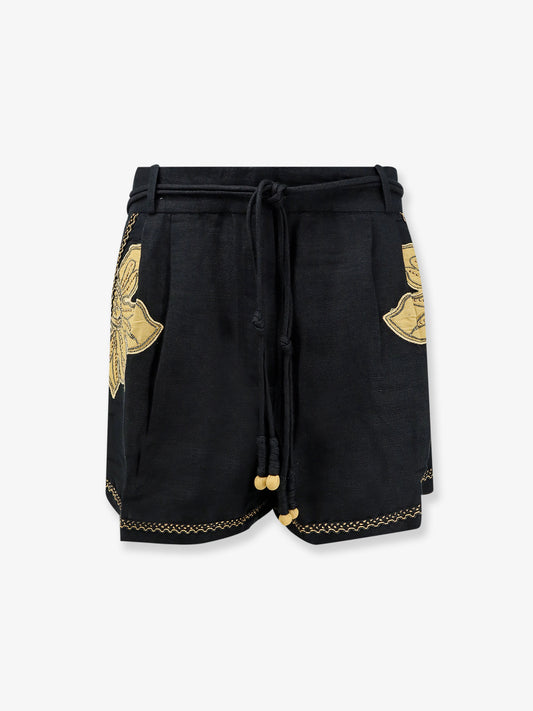 Vareli linen and cotton shorts