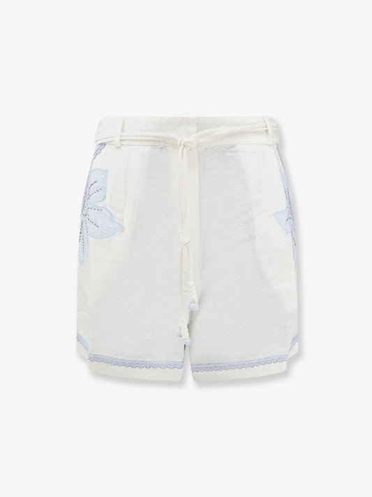 Vareli linen and cotton shorts