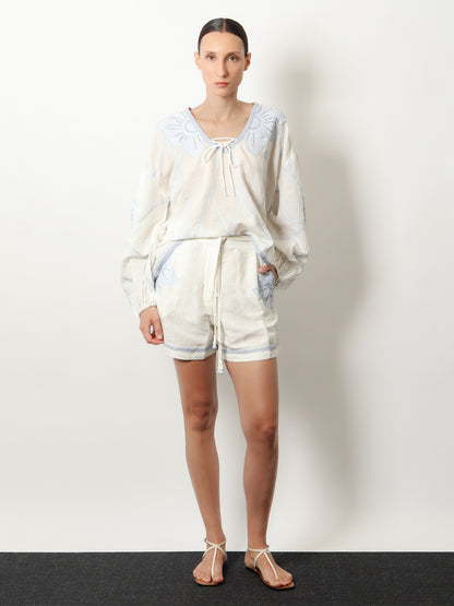 Shorts Vareli in lino e cotone thumbnail