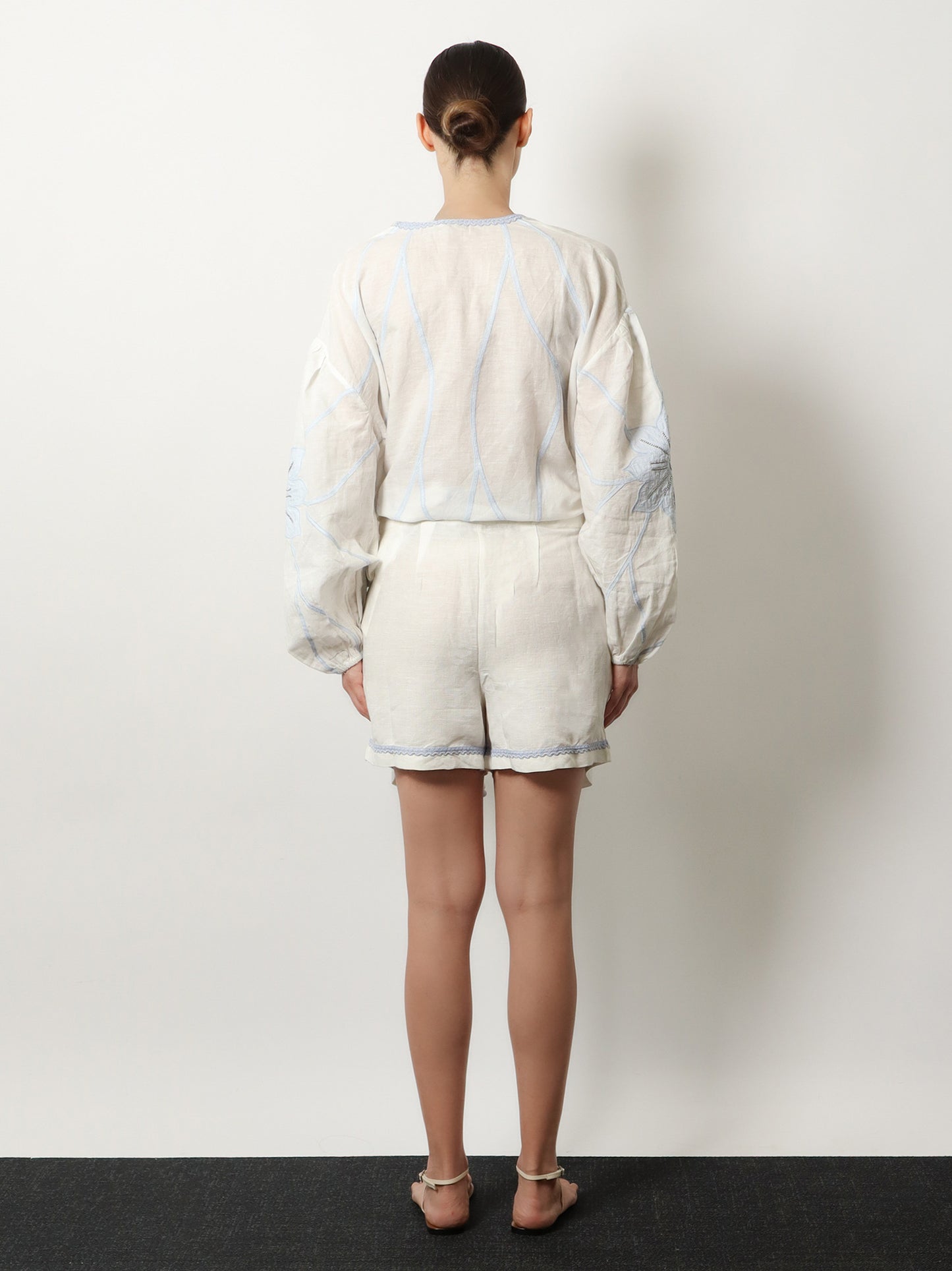 Shorts Vareli in lino e cotone
