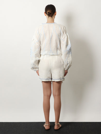 Shorts Vareli in lino e cotone thumbnail
