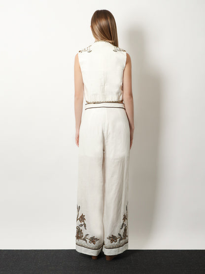 Sorelle linen and cotton trousers thumbnail
