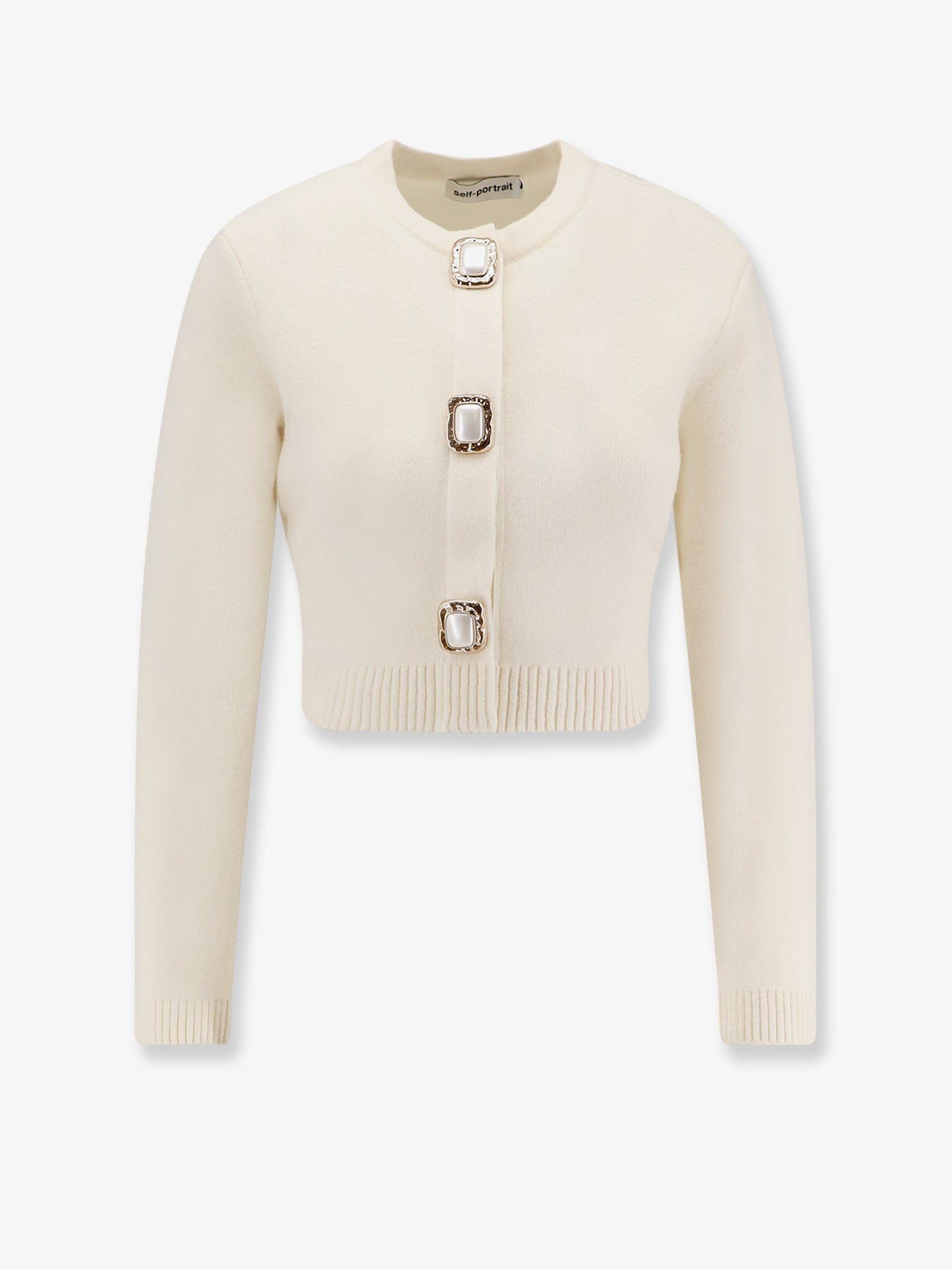 Cropped wool cardigan