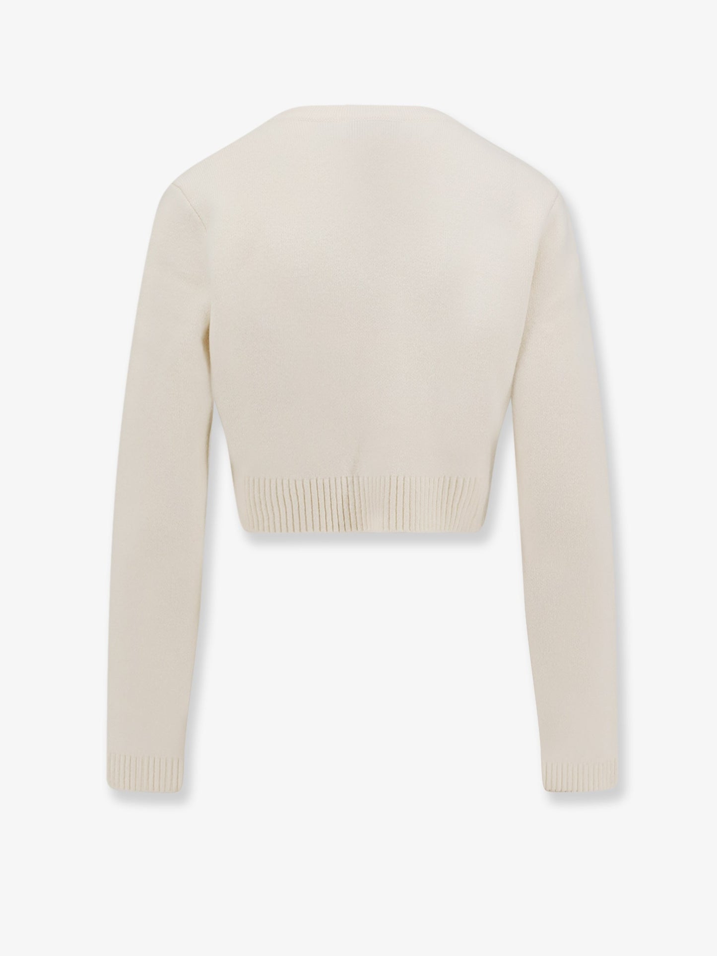 Cropped wool cardigan