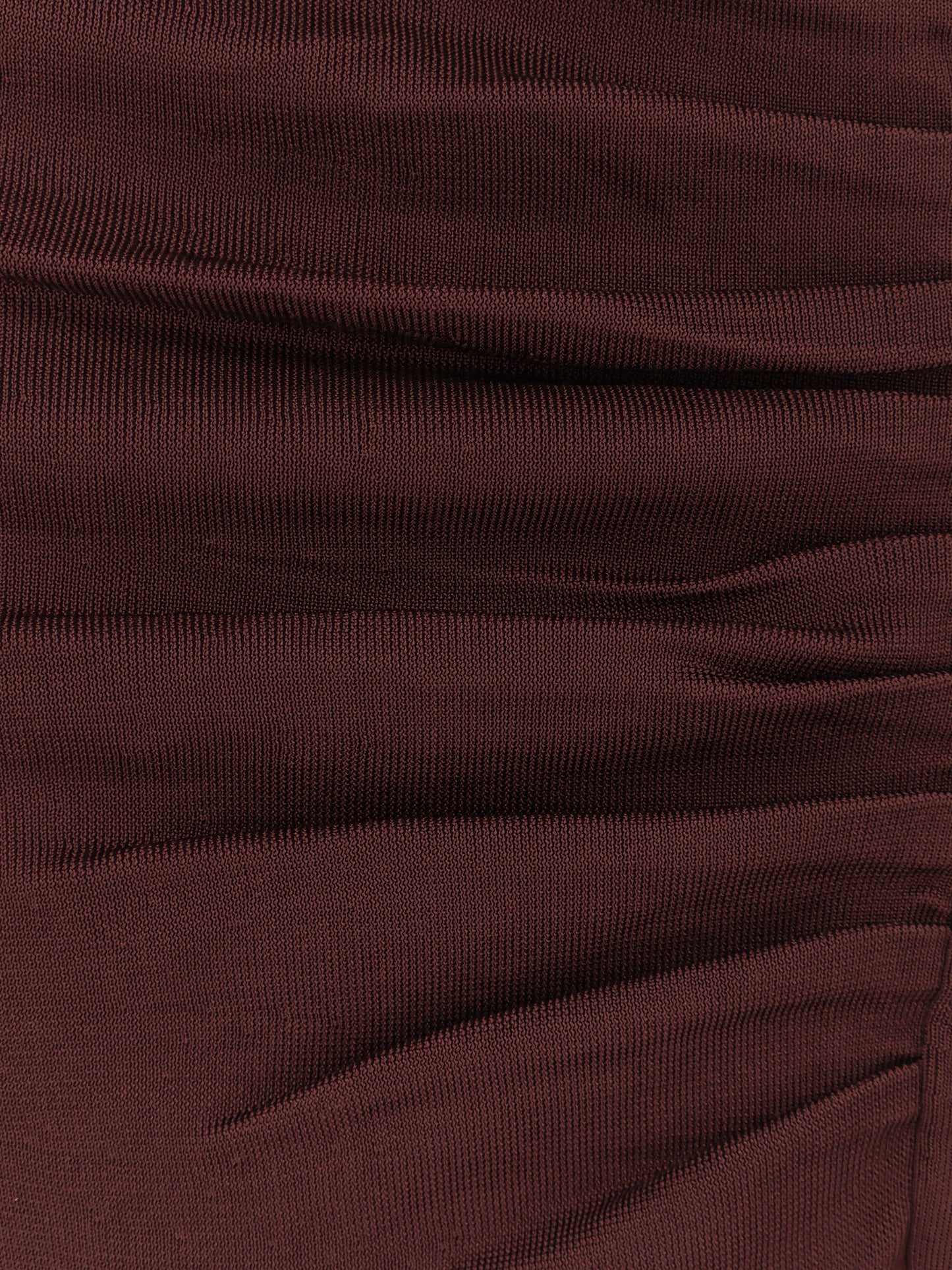 Draped knitted long dress