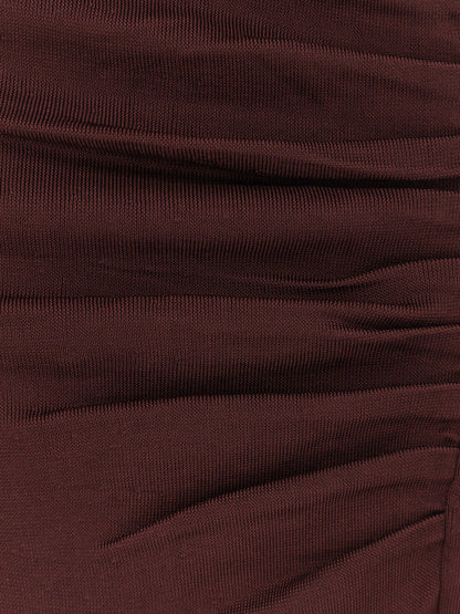 Draped knitted long dress thumbnail