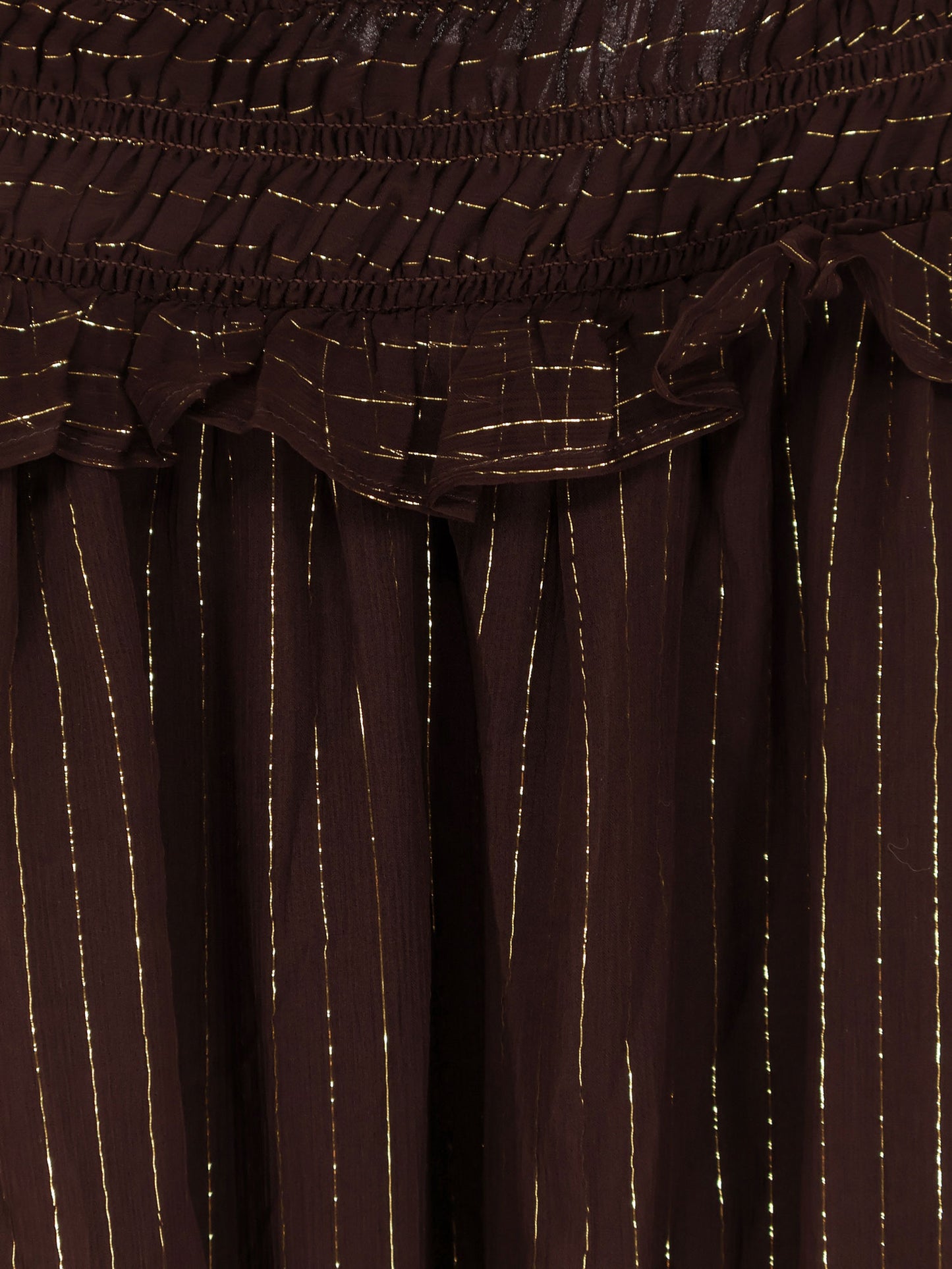 Georgette long dress with lurex detail