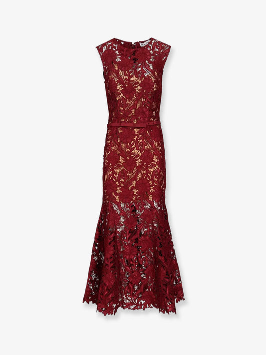 Lace Midi Dress with belt