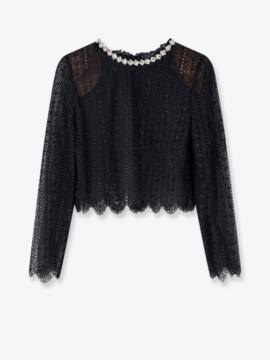 Lace top with rhinestones