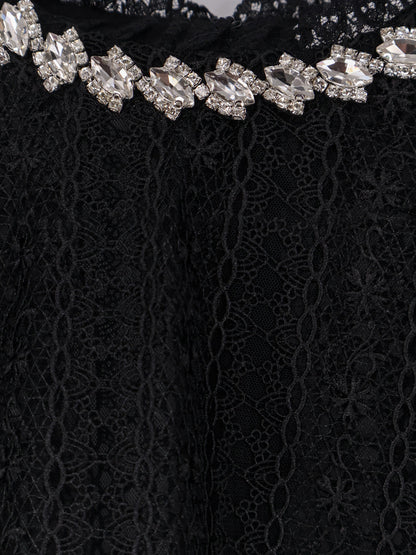 Lace top with rhinestones thumbnail