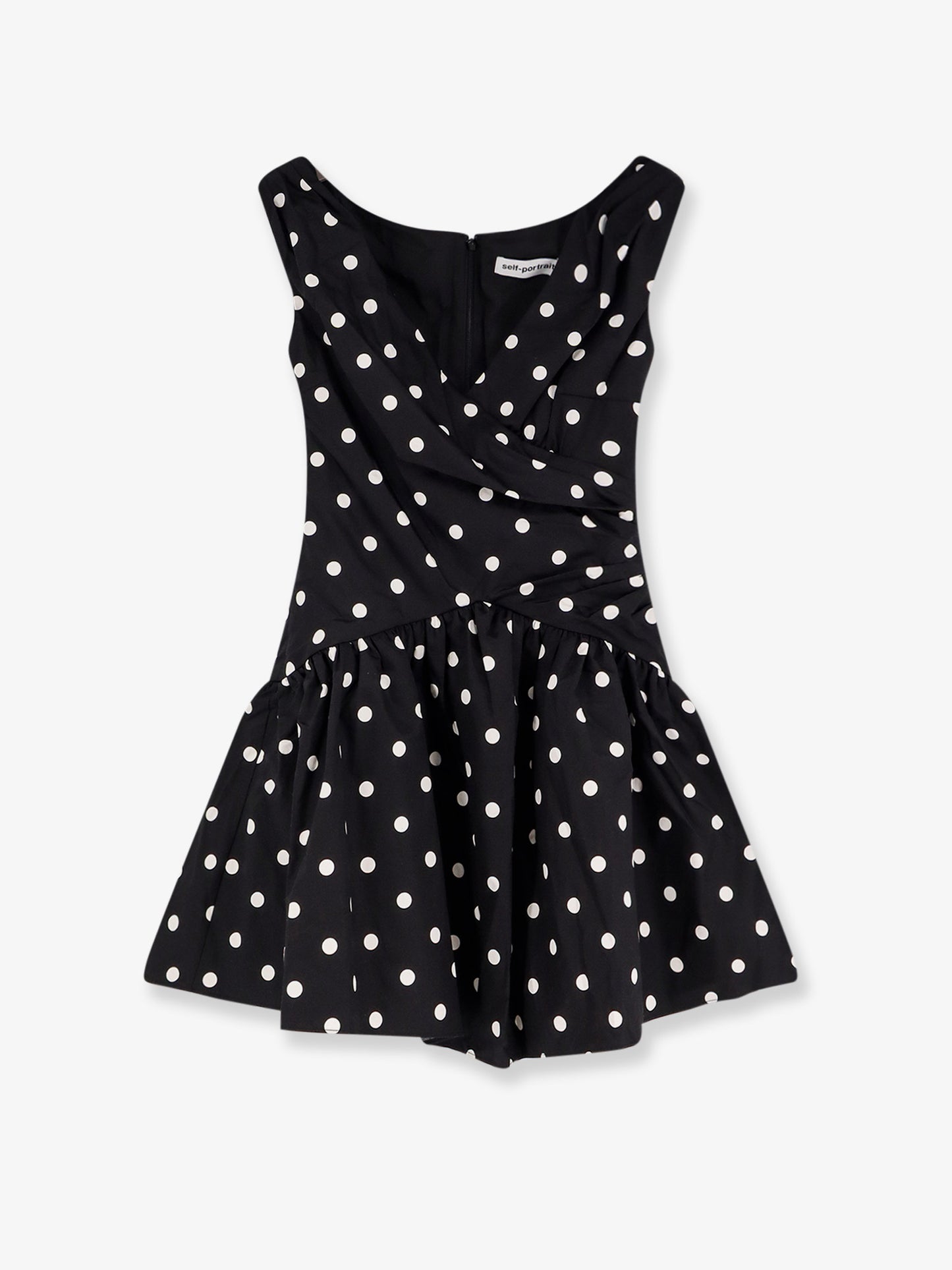 Polka-dots cotton mini dress