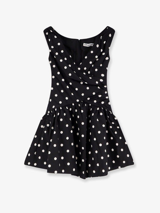 Polka-dots cotton mini dress