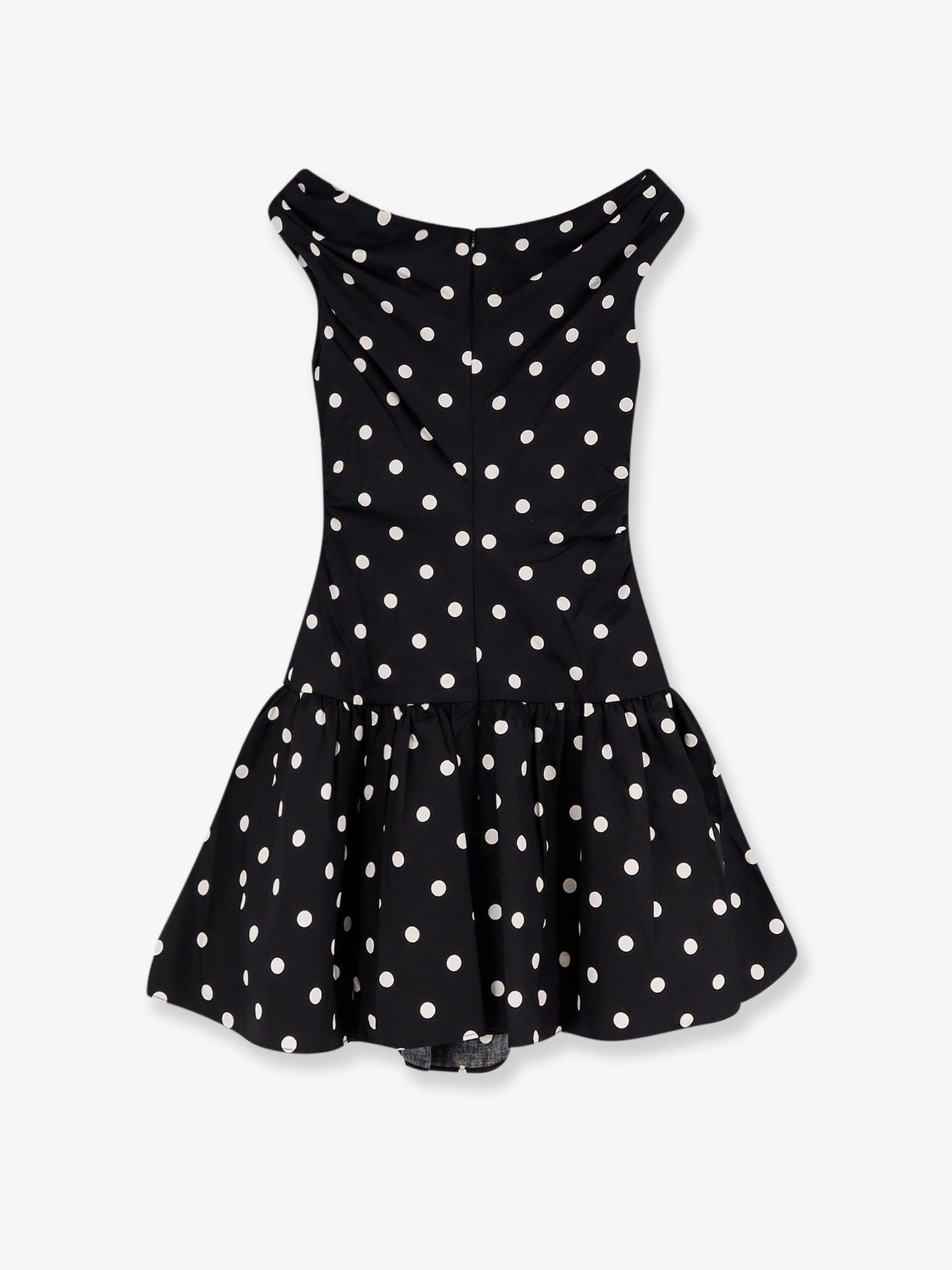 Polka-dots cotton mini dress