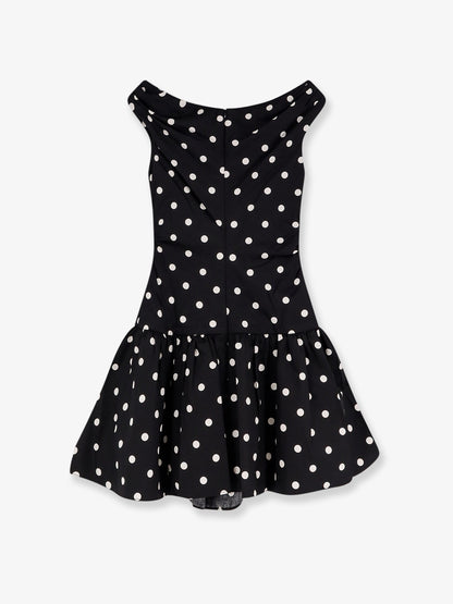 Polka-dots cotton mini dress thumbnail