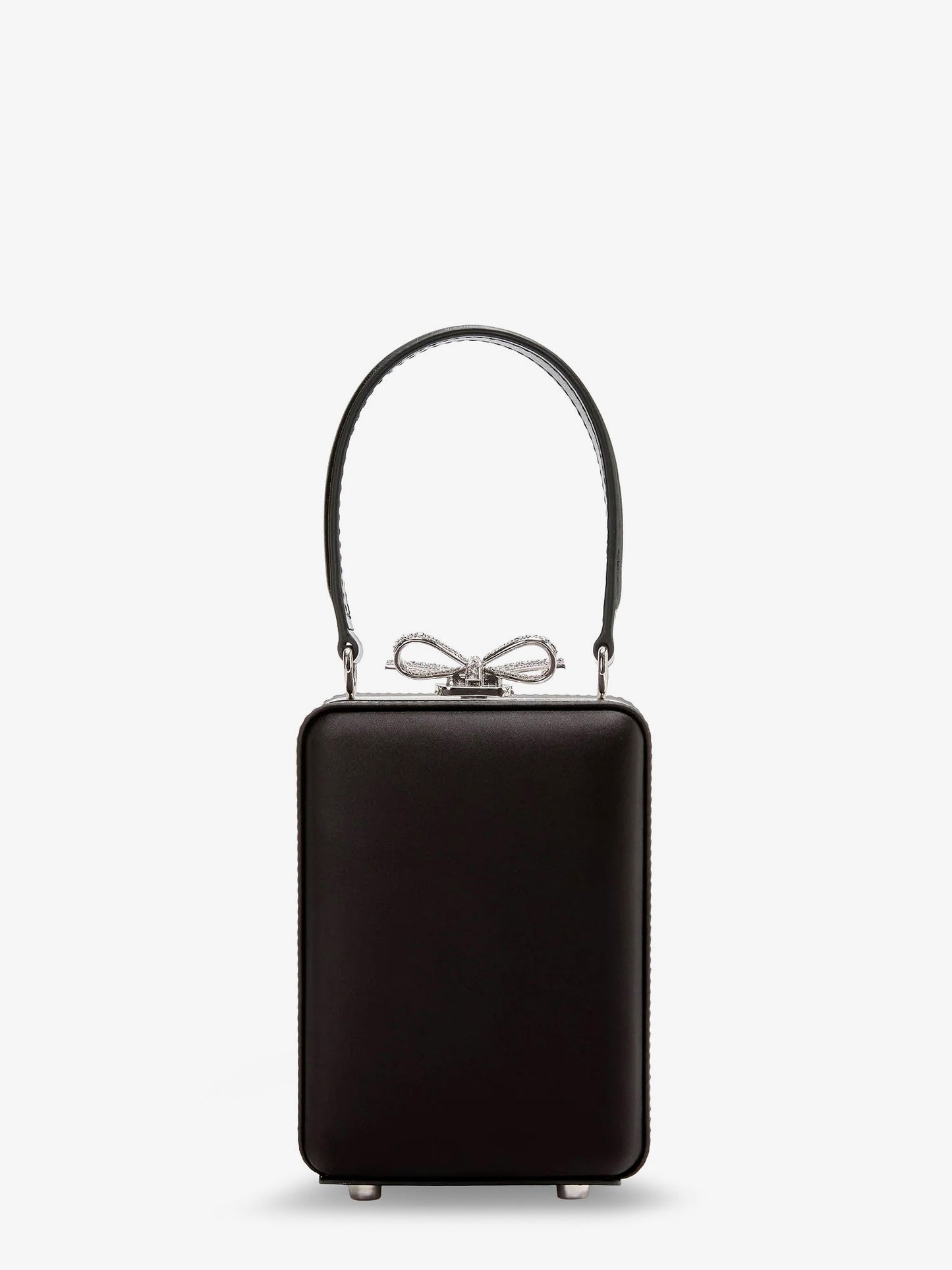 Satin shoulder bag with crystals