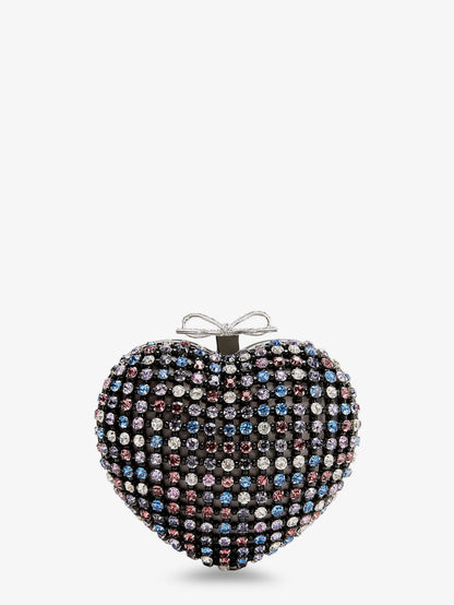 Crystal heart clutch bag thumbnail