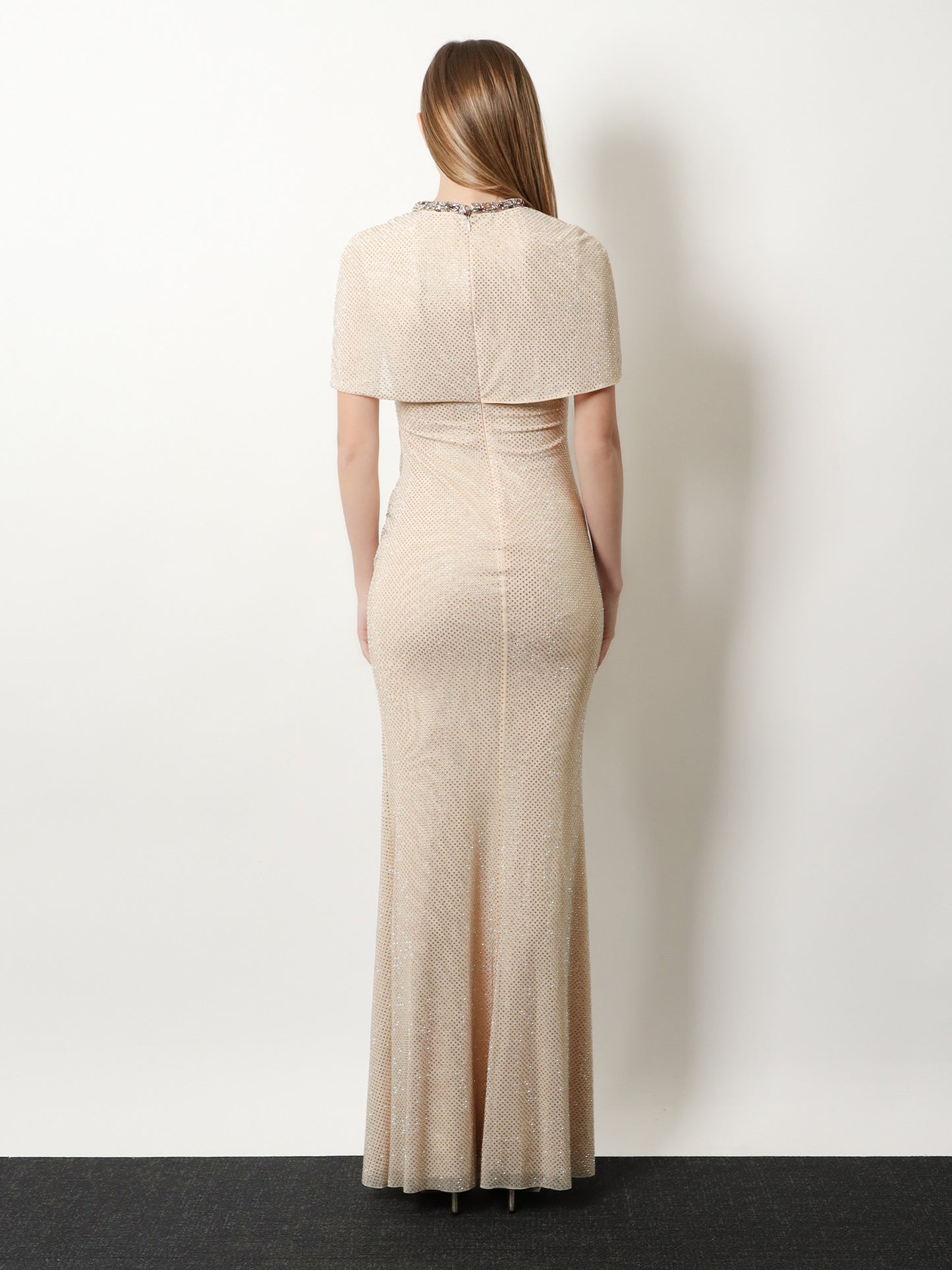 Vestito maxi con strass
