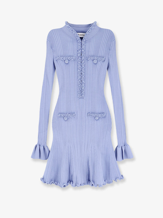 Ribbed knitted mini dress
