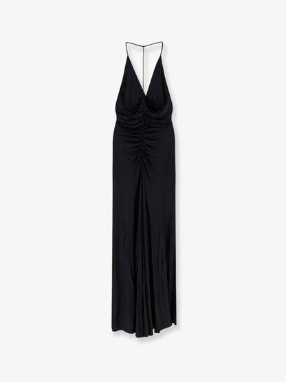 Gathered jersey long dress thumbnail