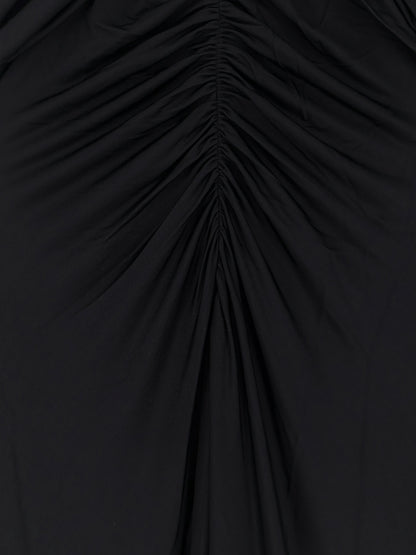 Gathered jersey long dress thumbnail