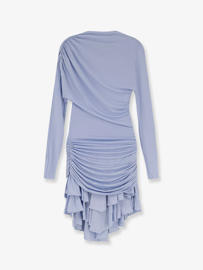 Gathered jersey mini dress thumbnail