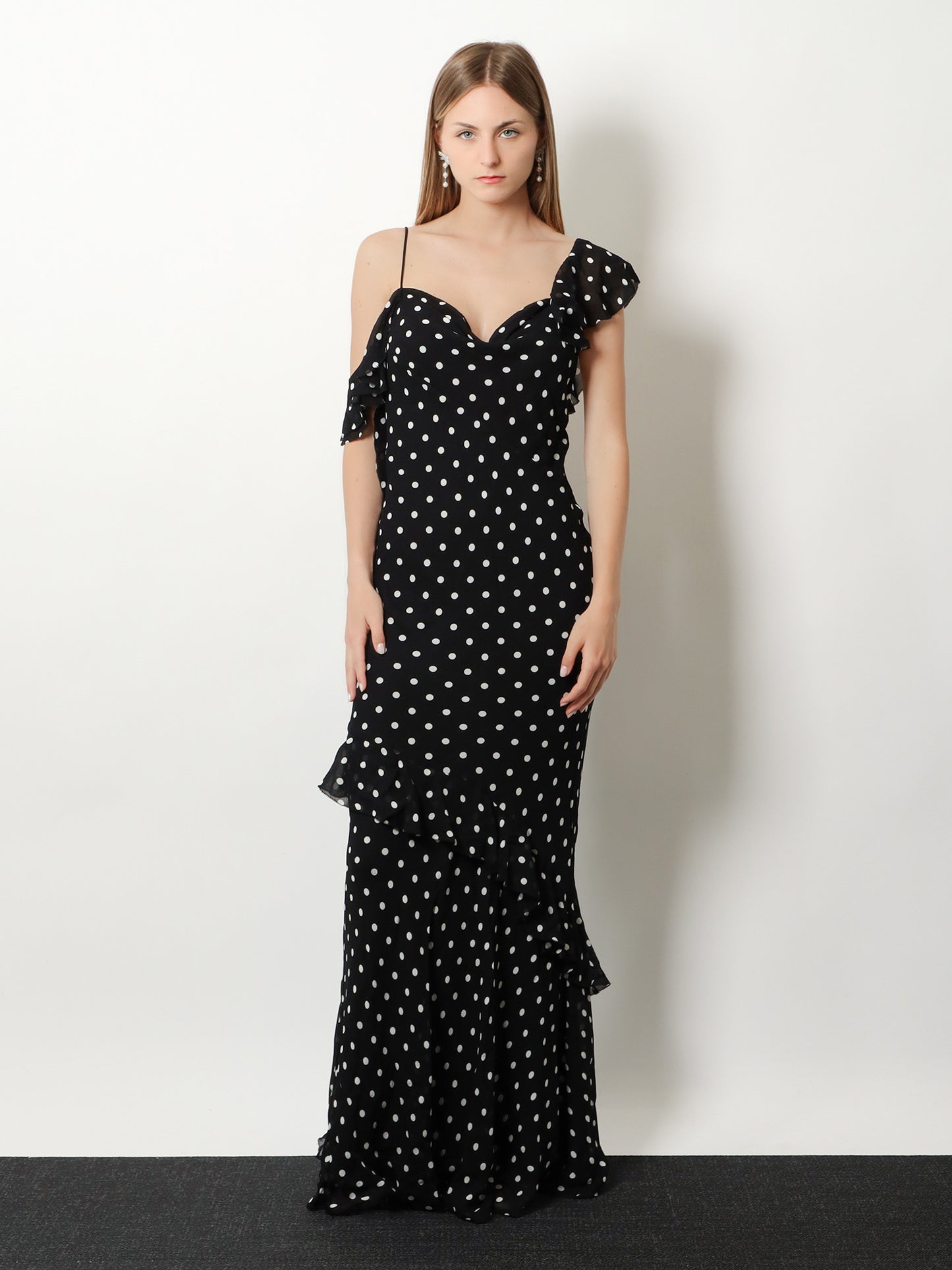 Vestito a pois in viscosa