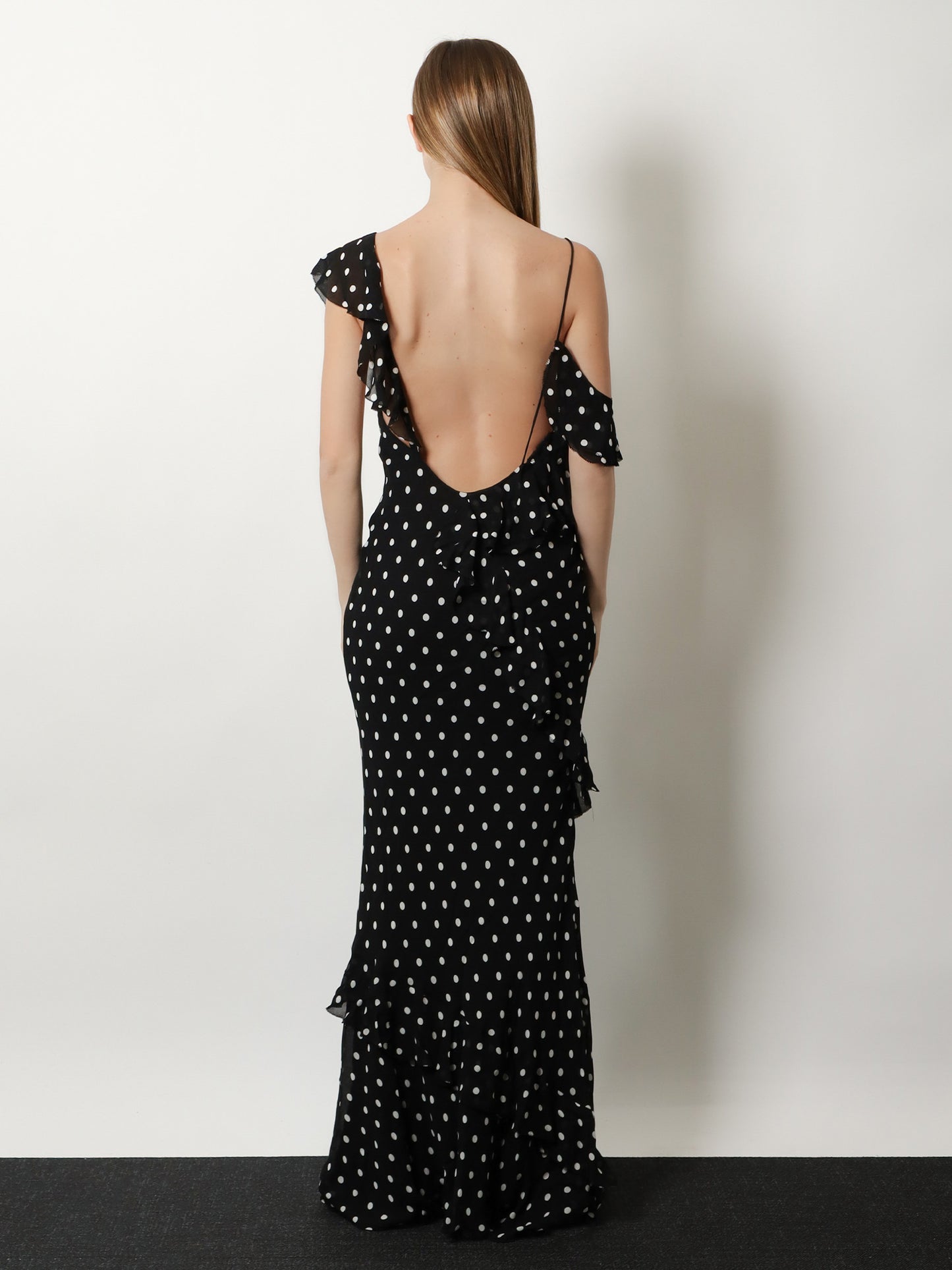 Vestito a pois in viscosa
