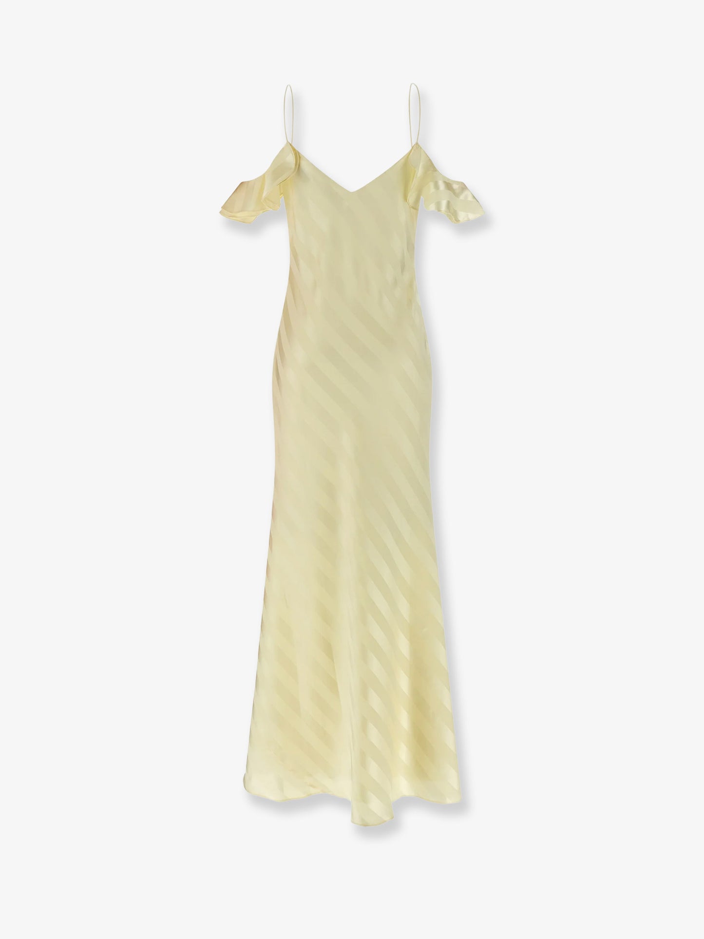 Striped satin long dress