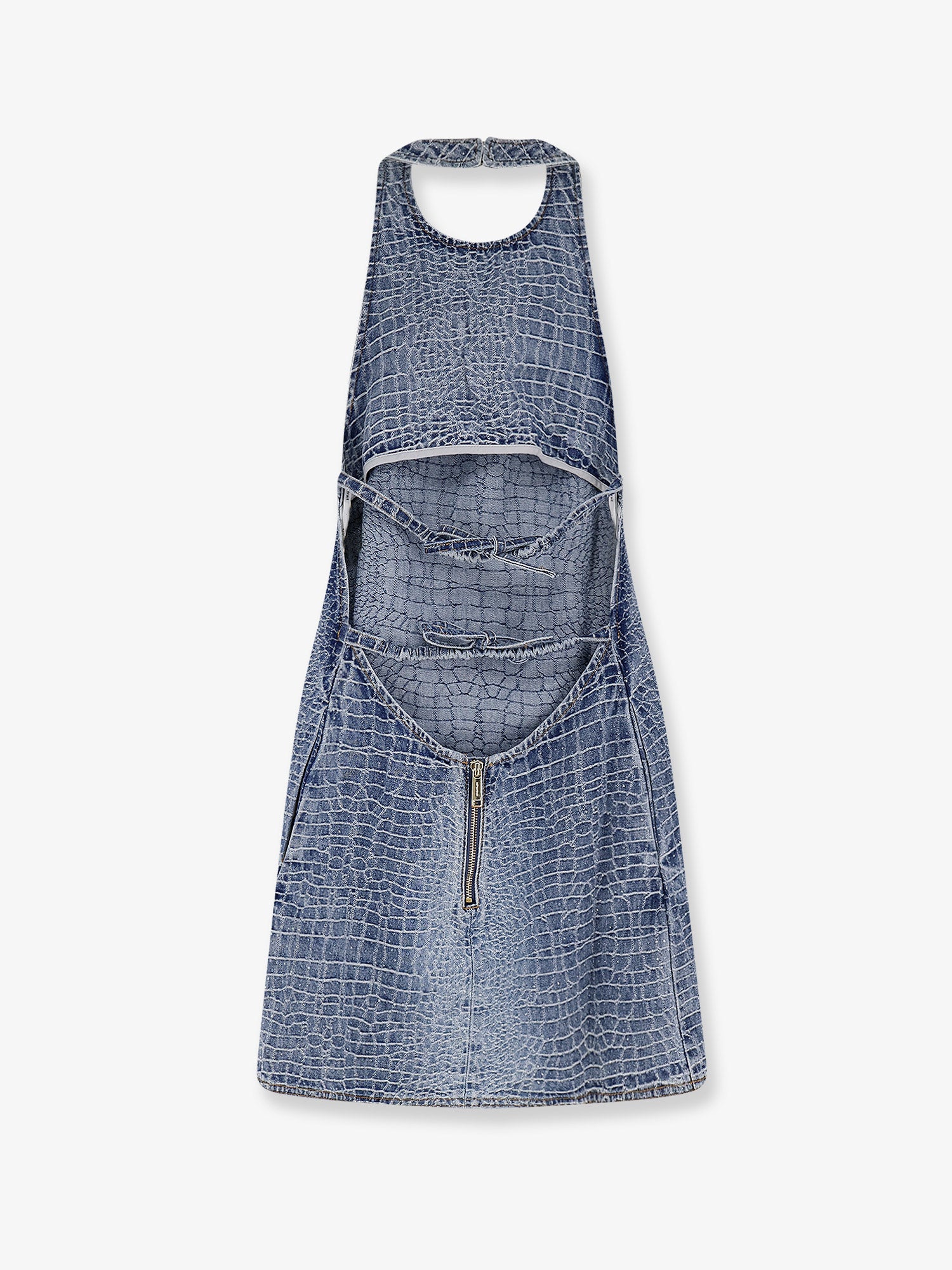 self portrait rhinestone denim dress Self-Portrait Denim Rhinestone Trim Dress
