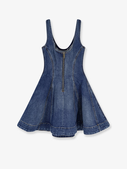 Vestito Mini Flared in denim thumbnail